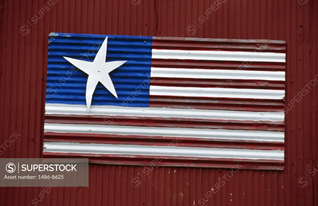 USA, Missouri, Hannibal, Paper flag of USA