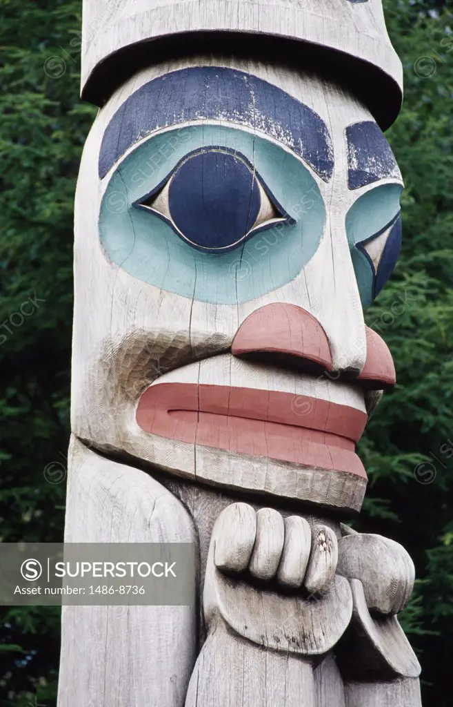 Totem Pole Tongass Historical Museum Ketchikan, Alaska, USA