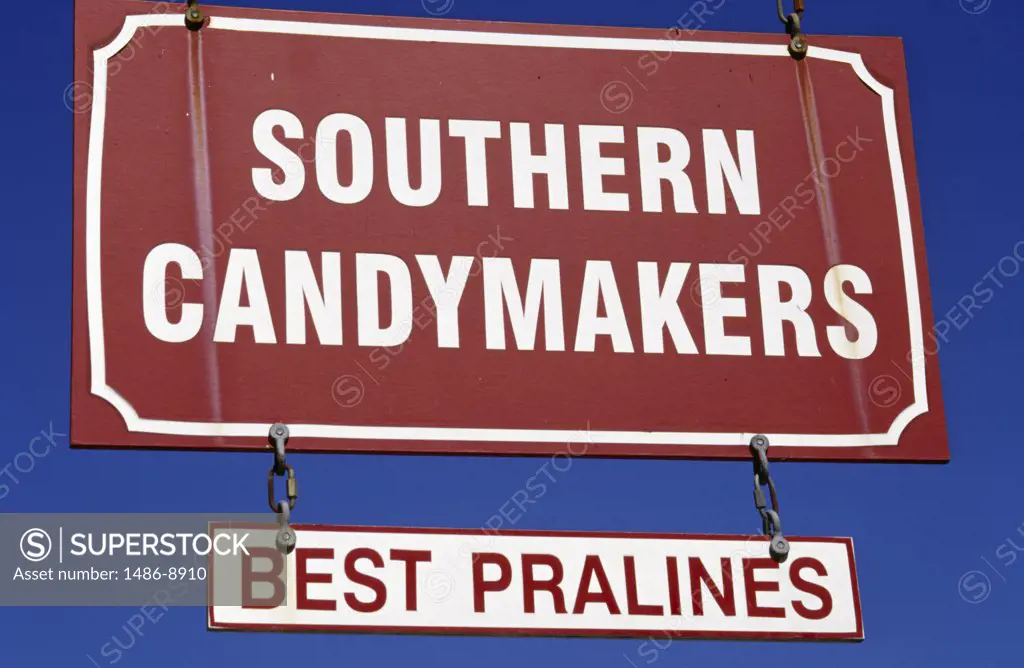 Close-up of a commercial sign, New Orleans, Louisiana, USA
