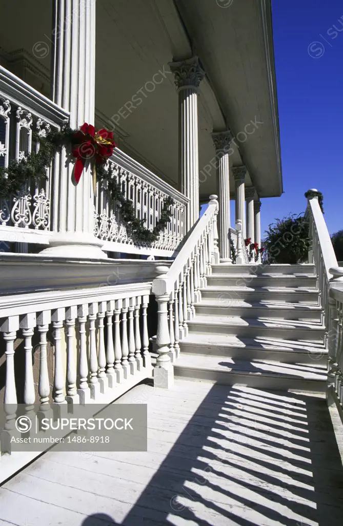 Staircase of a plantation house, San Francisco Plantation, Garyville, Louisiana, USA