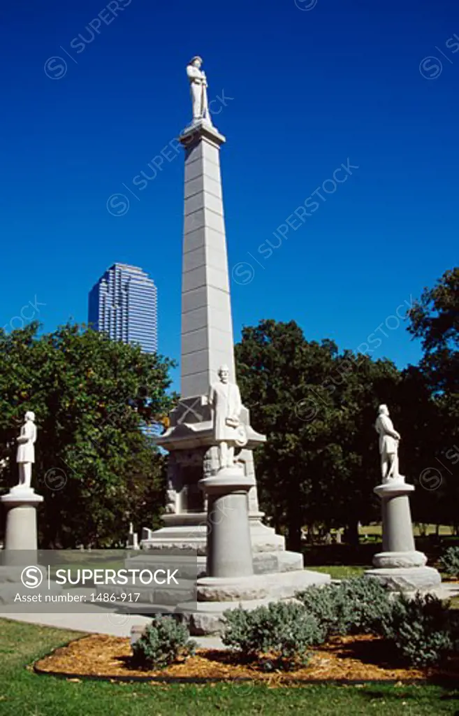 Low angle view of a monument, Confederate Memorial, Dallas, Texas, USA
