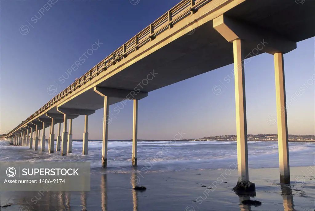 Pier stretching into the sea, San Diego, California, USA