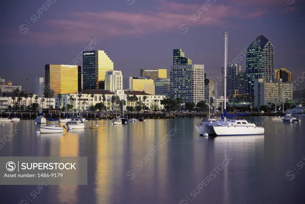 Boats in the sea, San Diego, California, USA