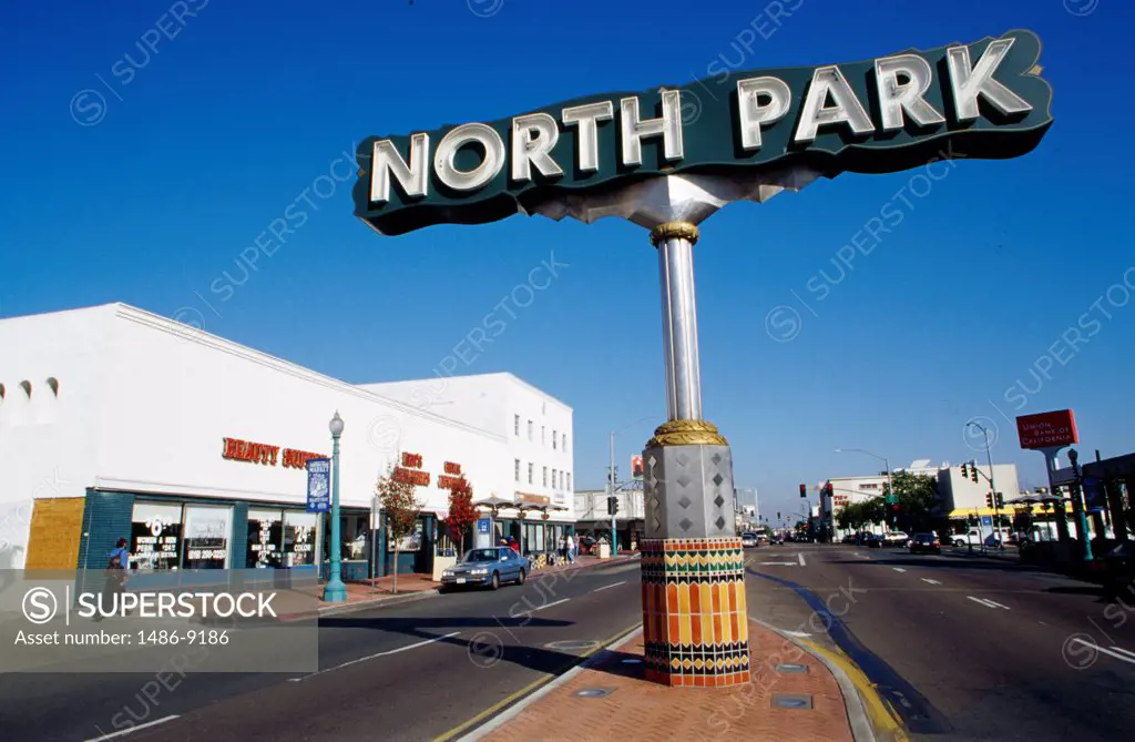 USA, California, San Diego, North Park sign