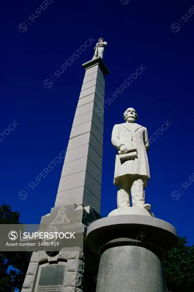 Low angle view of the Confederate Memorial, Dallas, Texas, USA
