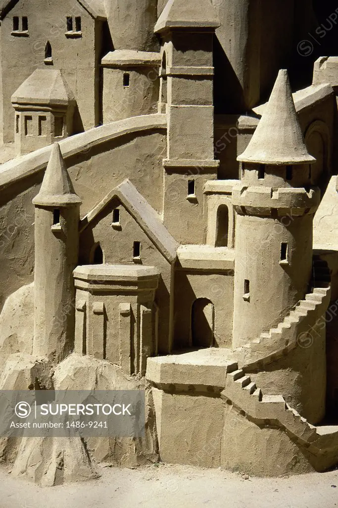 A sand castle, San Diego, California, USA