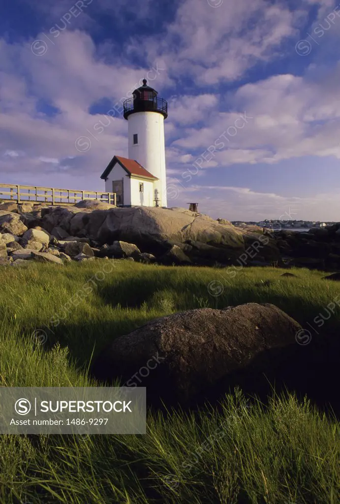 Low angle view of a lighthouse, Annisquam Harbor Lighthouse, Gloucester, Massachusetts, USA