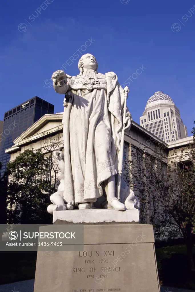 King Louis XVI Statue Louisville Kentucky USA