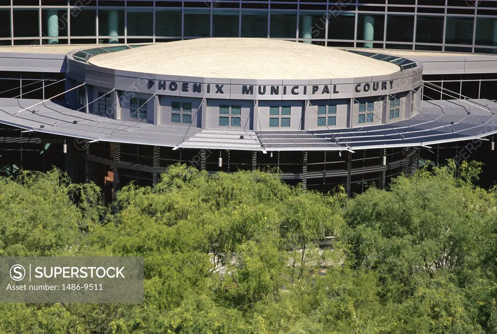 High angle view of a courthouse, Phoenix Municipal Court, Phoenix, Arizona, USA