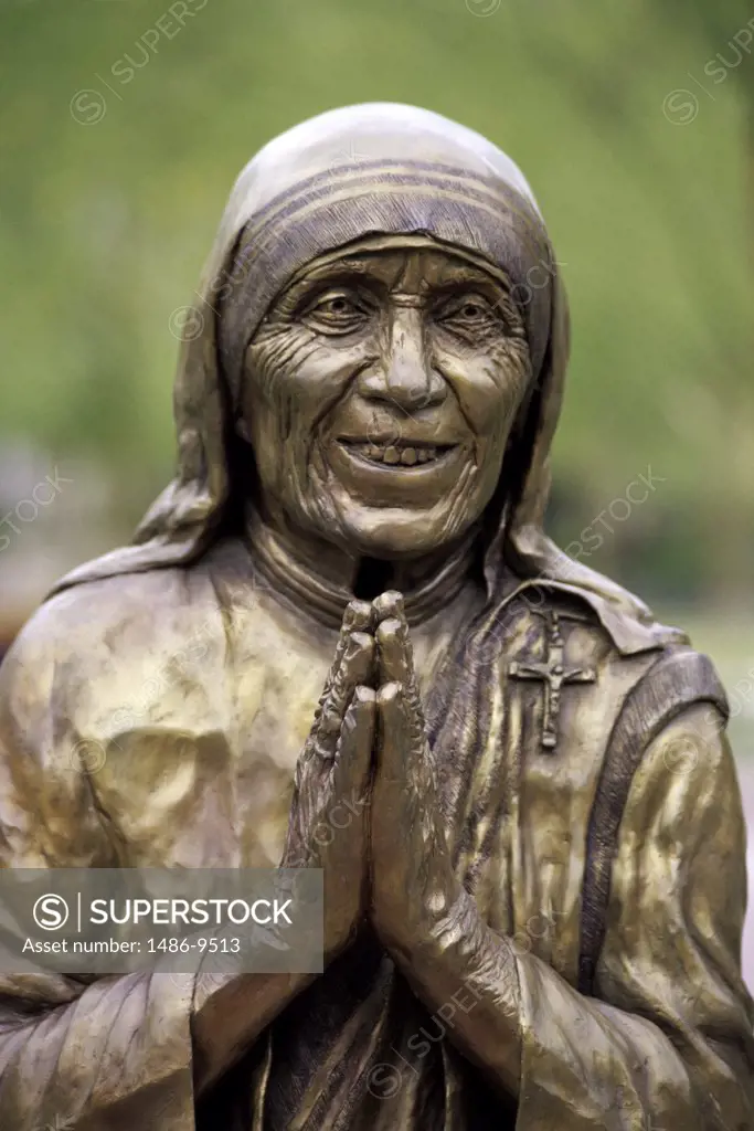 Close-up of a statue of Mother Teresa, Phoenix, Arizona, USA