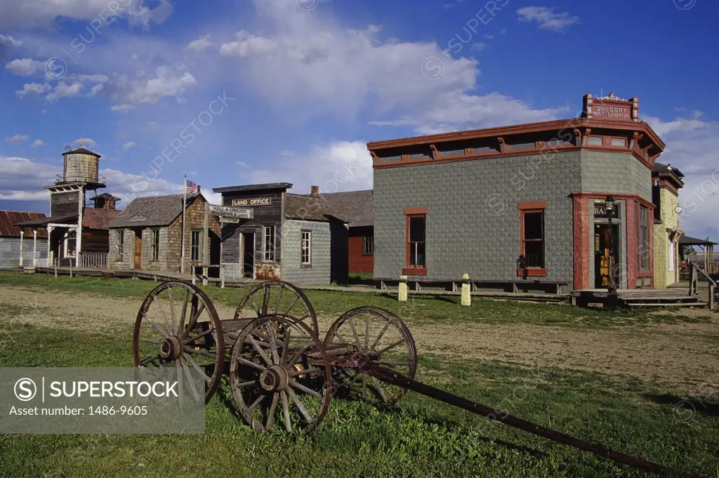 Buildings in a town, 1880 Town, South Dakota, USA