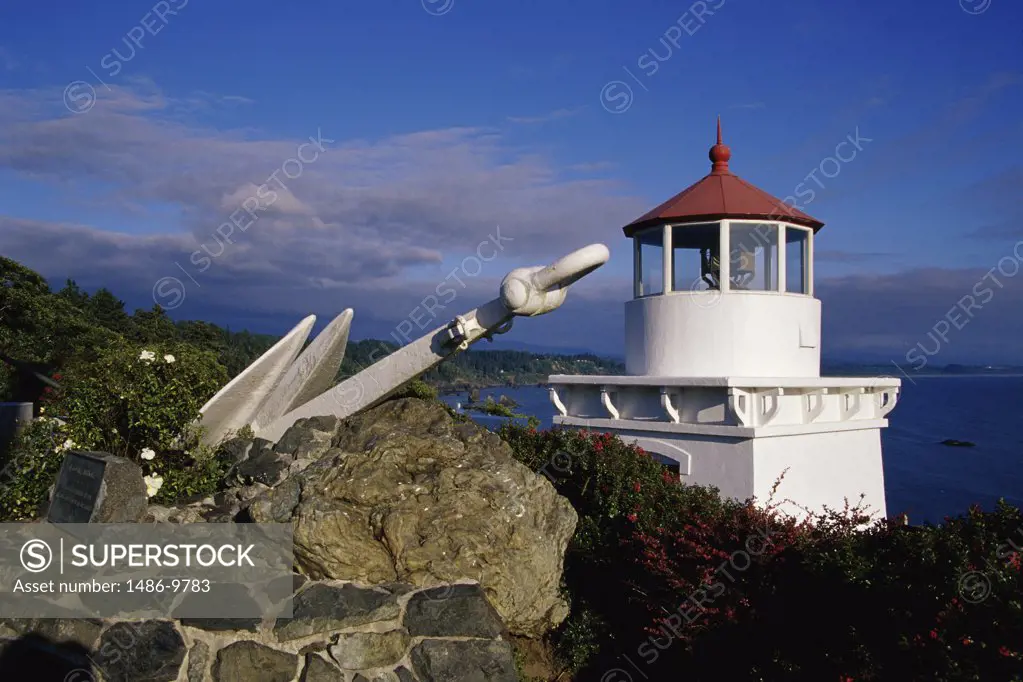 High section view of a lighthouse, Trinidad Memorial Lighthouse, Trinidad, California, USA