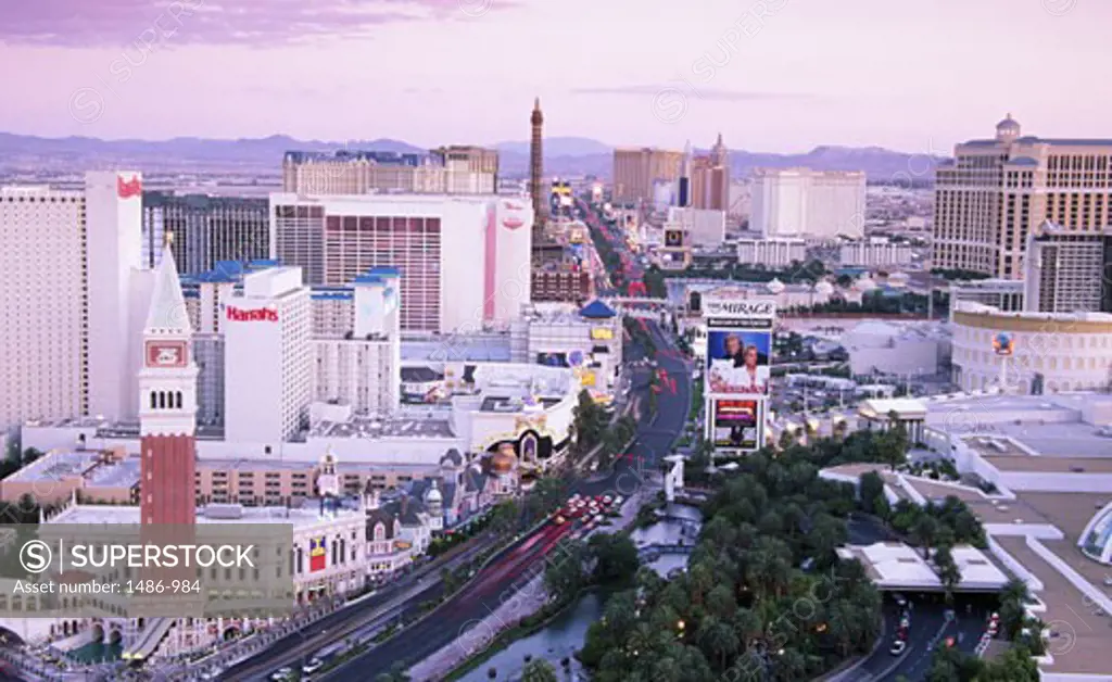 USA, Nevada, Las Vegas, aerial view of city