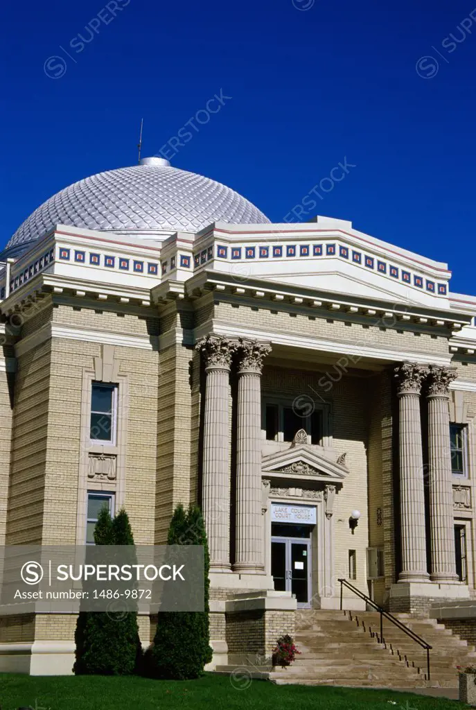 Facade of a government building, Lake County Courthouse, Minnesota, USA