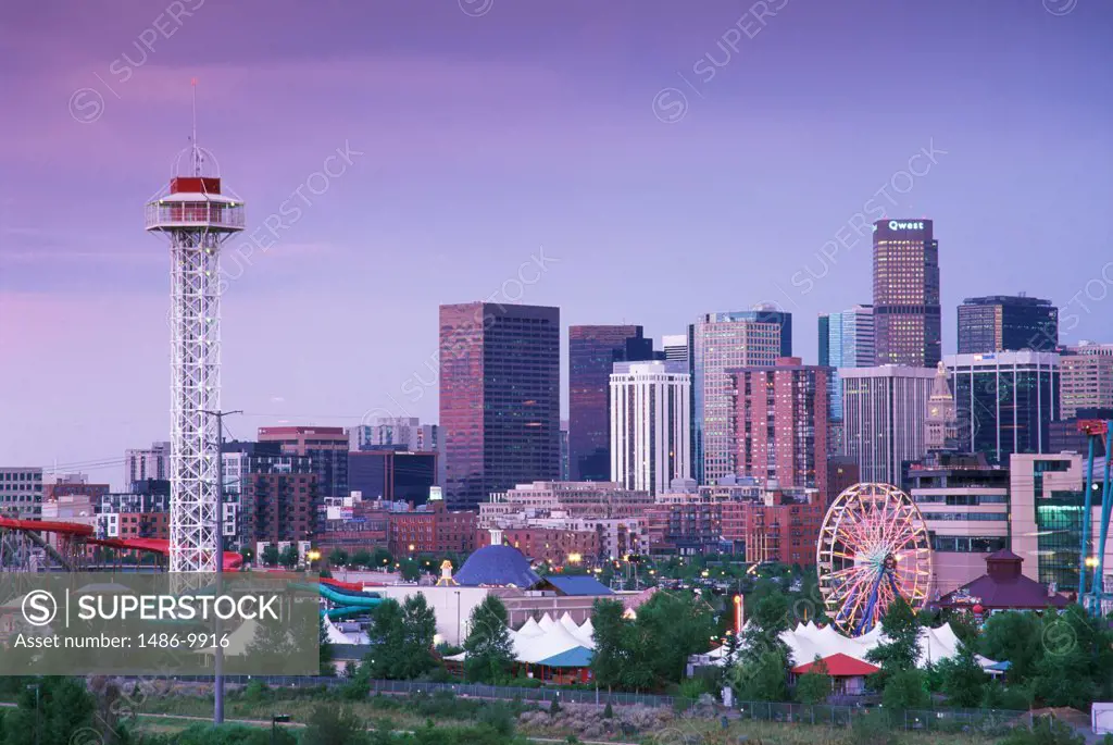 High angle view of an amusement park, Denver, Colorado, USA