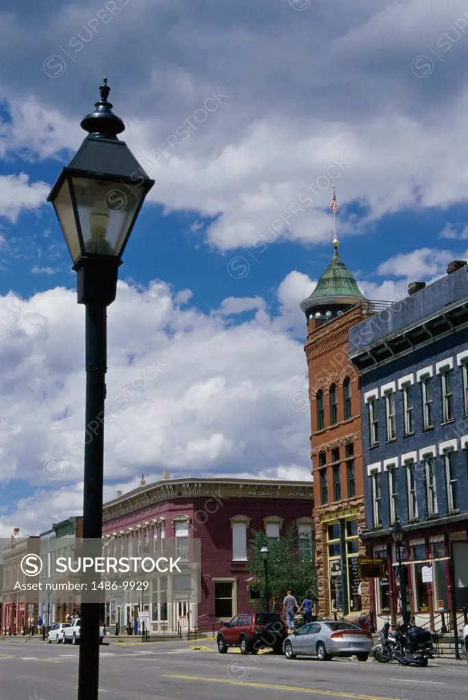 Cars parked in front of buildings, Leadville, Colorado, USA