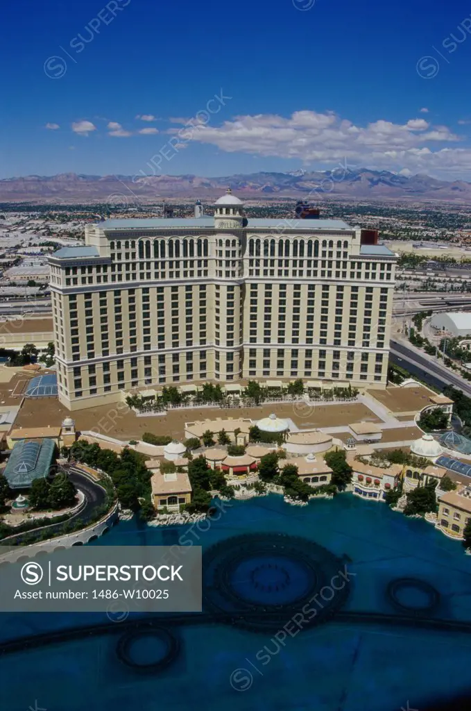 Aerial view of a resort, Bellagio Resort and Casino, Las Vegas, Nevada, USA