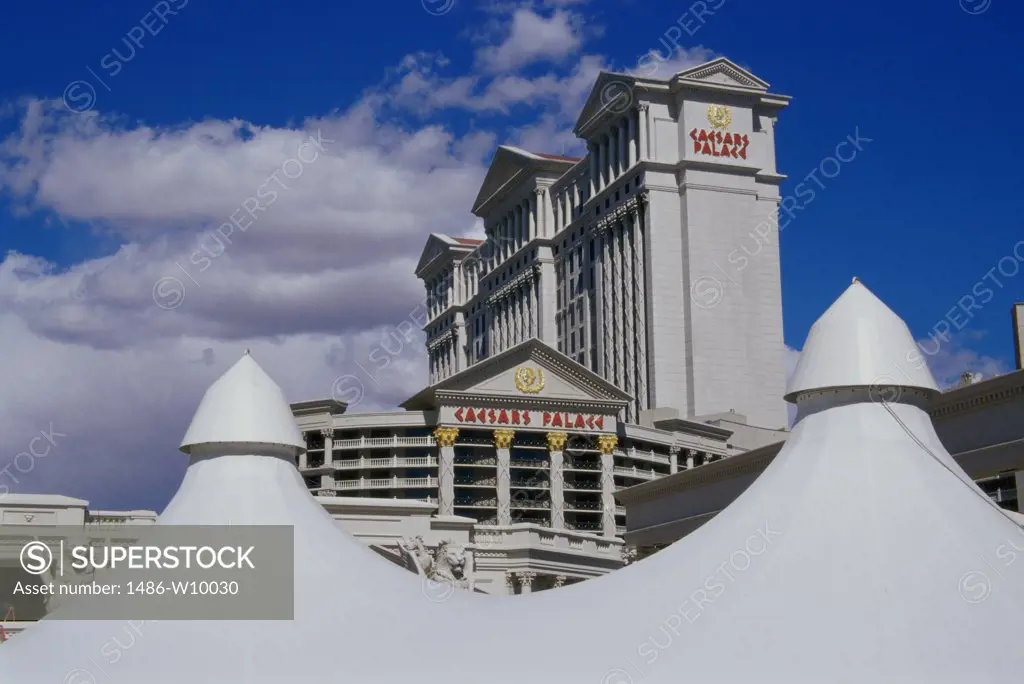 Low angle view of a hotel, Caesars Palace Hotel and Casino, Las Vegas, Nevada, USA