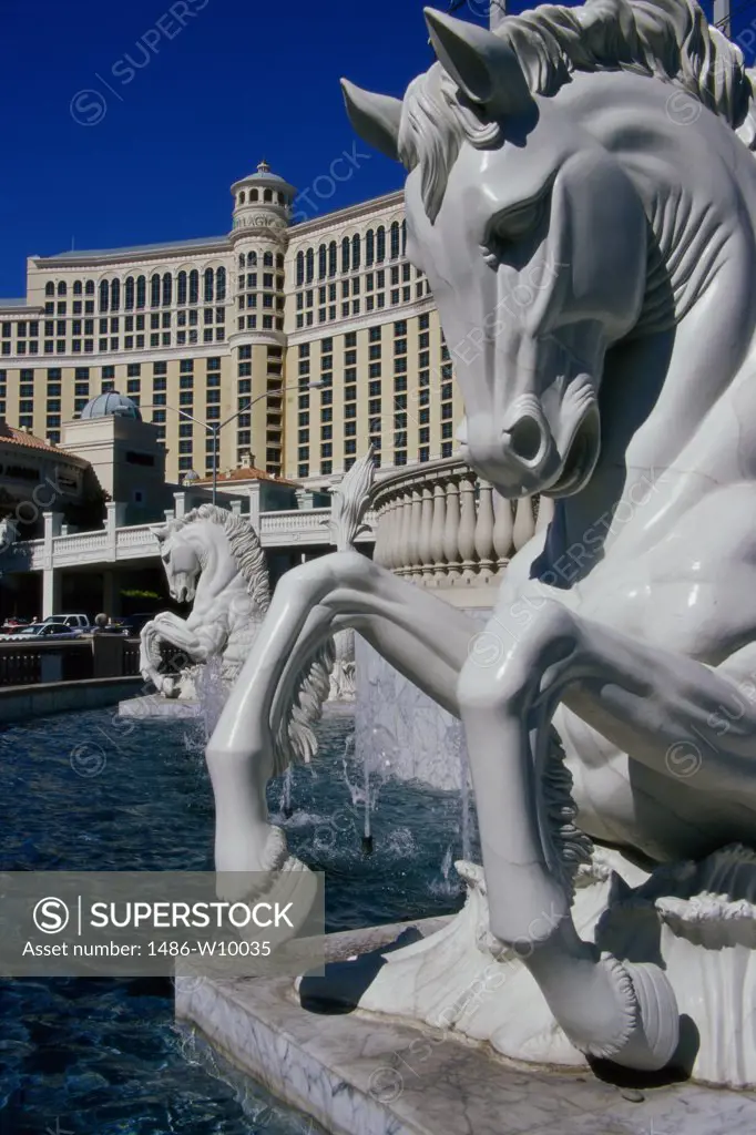 Close-up of a statue of a horse, Caesars Palace Hotel and Casino, Las Vegas, Nevada, USA