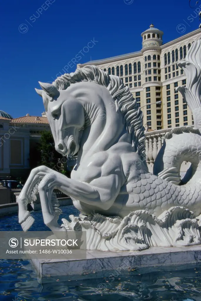 Close-up of a statue of a horse, Caesars Palace Hotel and Casino, Las Vegas, Nevada, USA