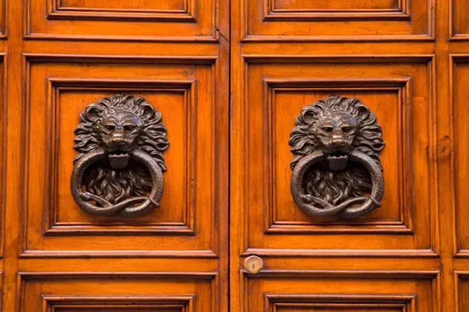 Door in Piazza di Spagna, Rome, Italy, Europe