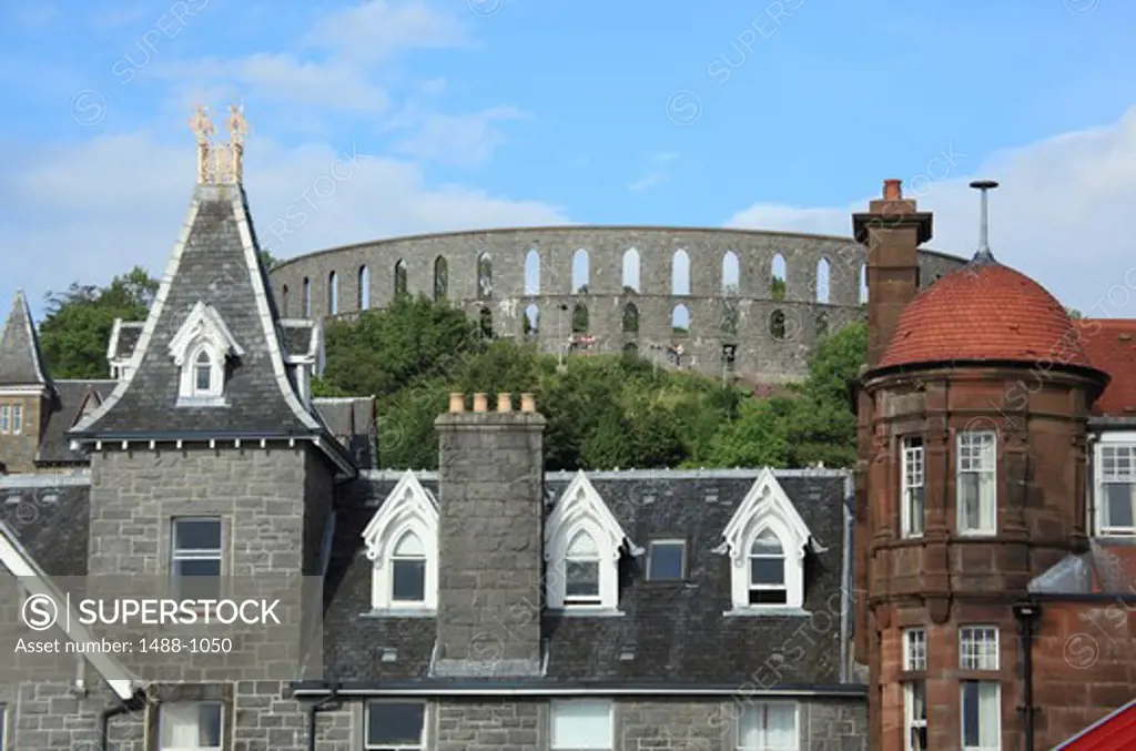 Buildings in a town, McCaig's Tower, Oban, Argyll and Bute, Scotland