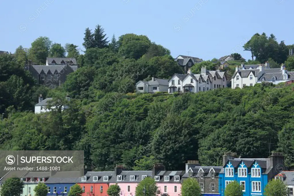 Buildings in a town, Tobermory, Mull, Inner Hebrides, Scotland