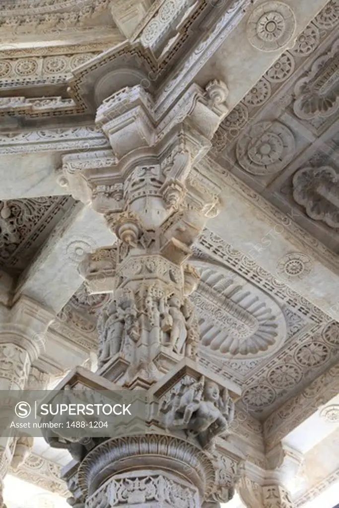 India, Ranakpur, White Marble Jain Temple