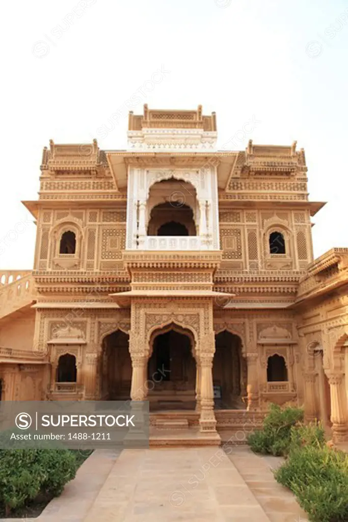India, Rajahstan, Jaisalmer, Jain Temple, Facade