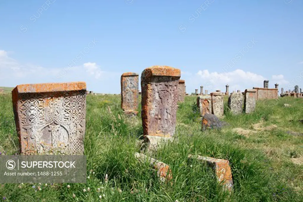 Armenia, Lake Sevan, Noradus, Stone Crosses