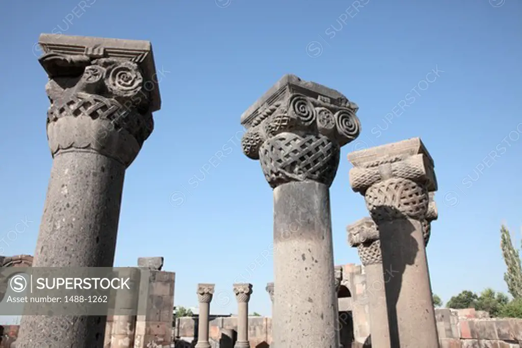 Armenia, near Yerevan, Zvantnots Cathedral Ruins