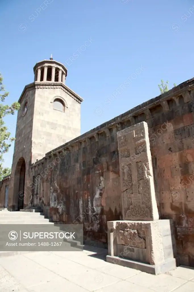 Armenia, Echmiadzin Cathedral, Wall and Stone Cross