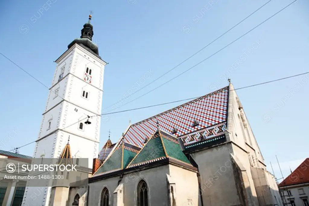 Croatia, Zagreb, Church, Upper Town, St. Mark's Church