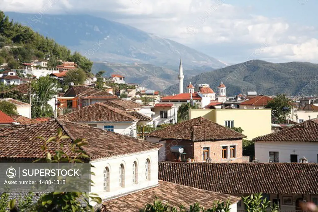 Albania, Berat, View of new city