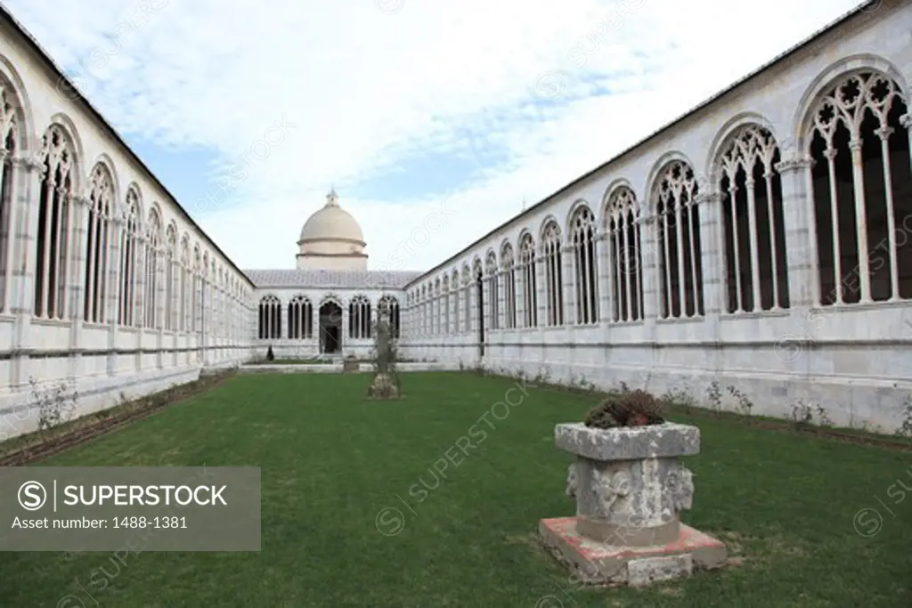Italy, Pisa, View of Monumental Cemetery (Camposanto)