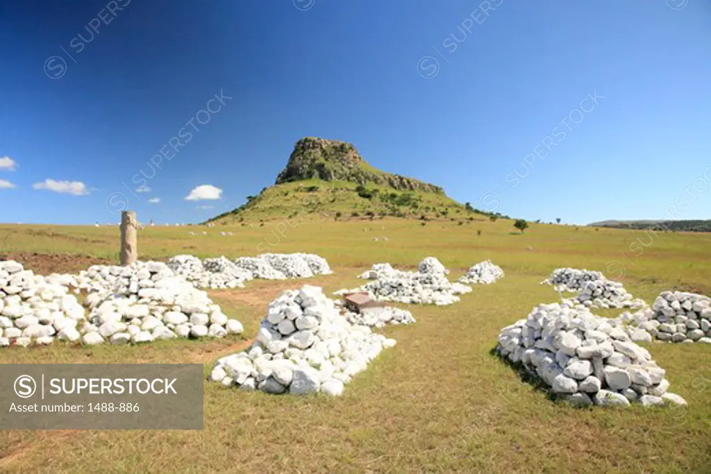 Graves from Anglo-Zulu Battle, Isandlwana, KwaZulu-Natal, South Africa