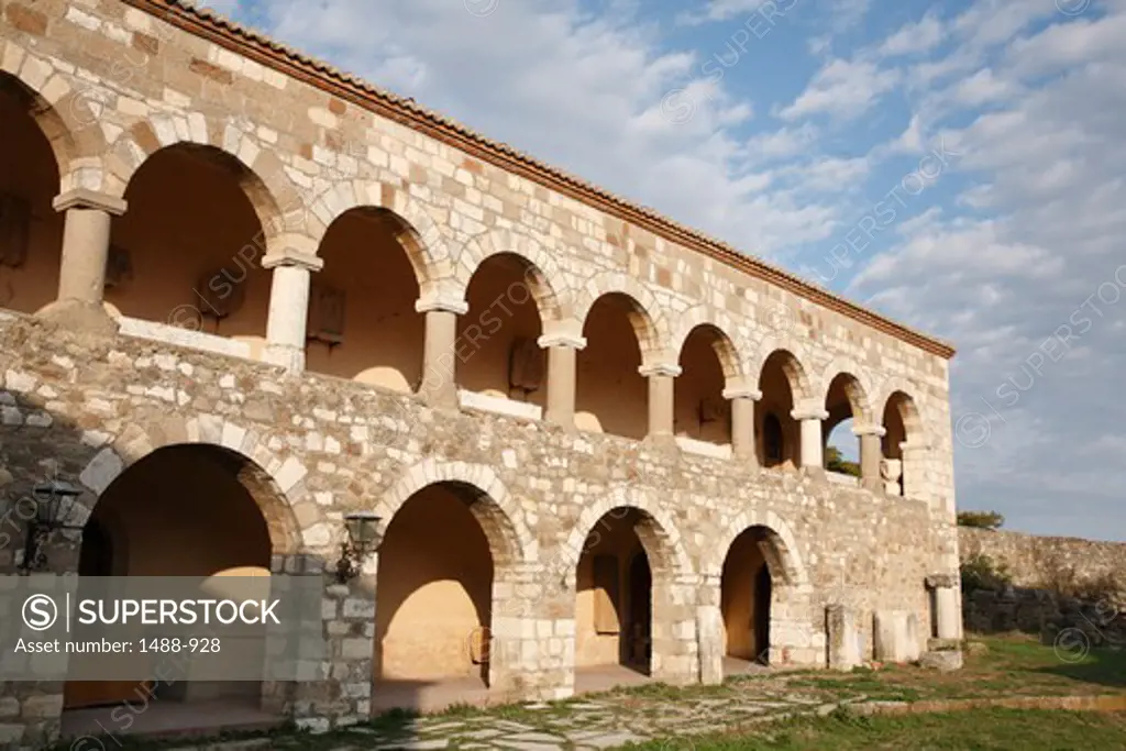 Facade of an old monastery, Apollonia, Illyria, Albania