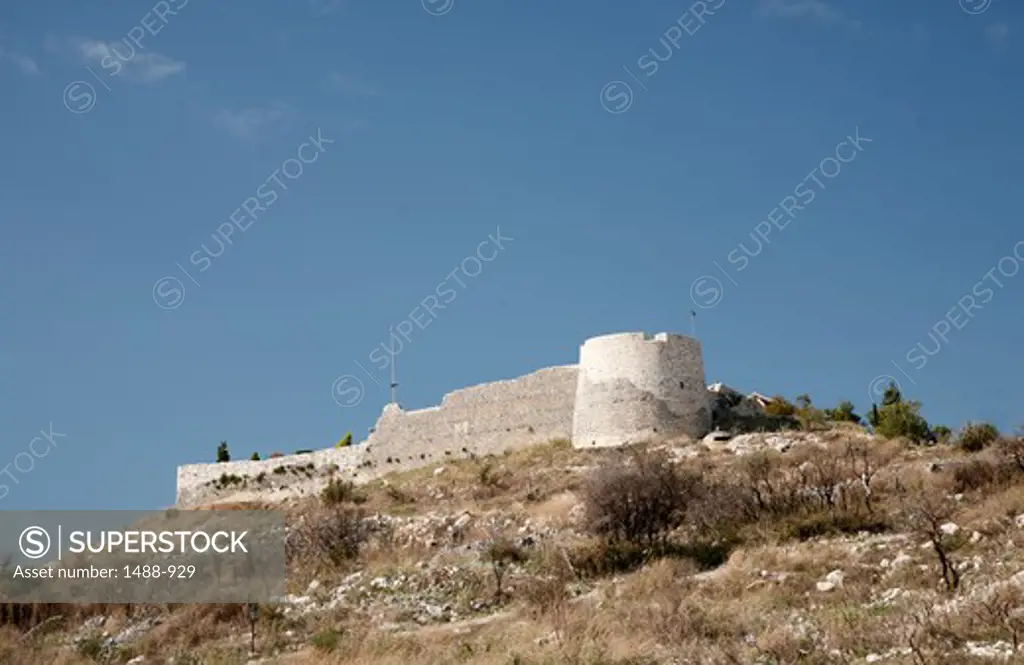 Castle on a hill, Lekures Castle, Saranda, Albania