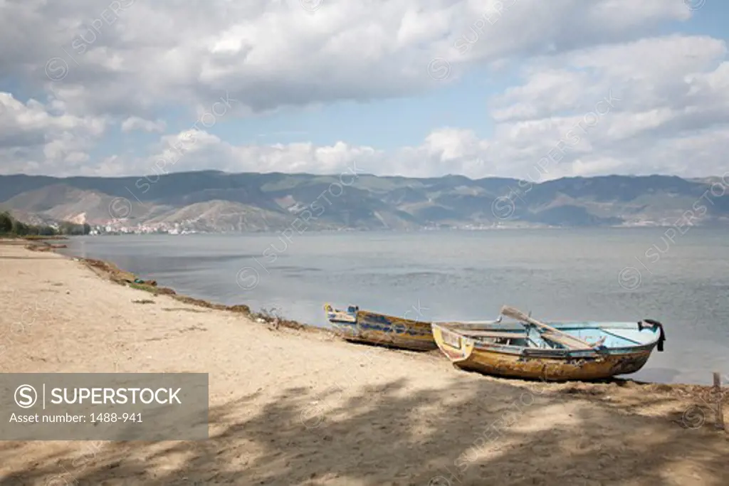 Boats on the beach, Lake Ohrid, Albania