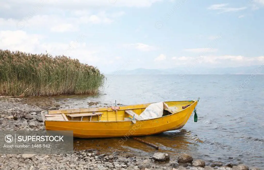 Boat at the lakeside, Lake Ohrid, Albania