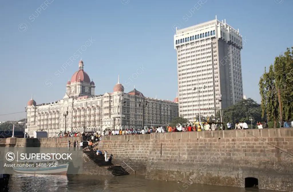 Luxury hotel in a city, Taj Mahal Palace And Tower, Mumbai, Maharashtra, India