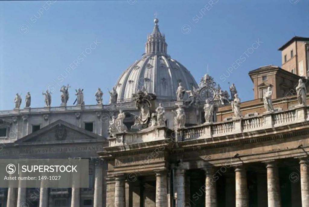 Facade of a basilica, St. Peter's Basilica, Vatican City