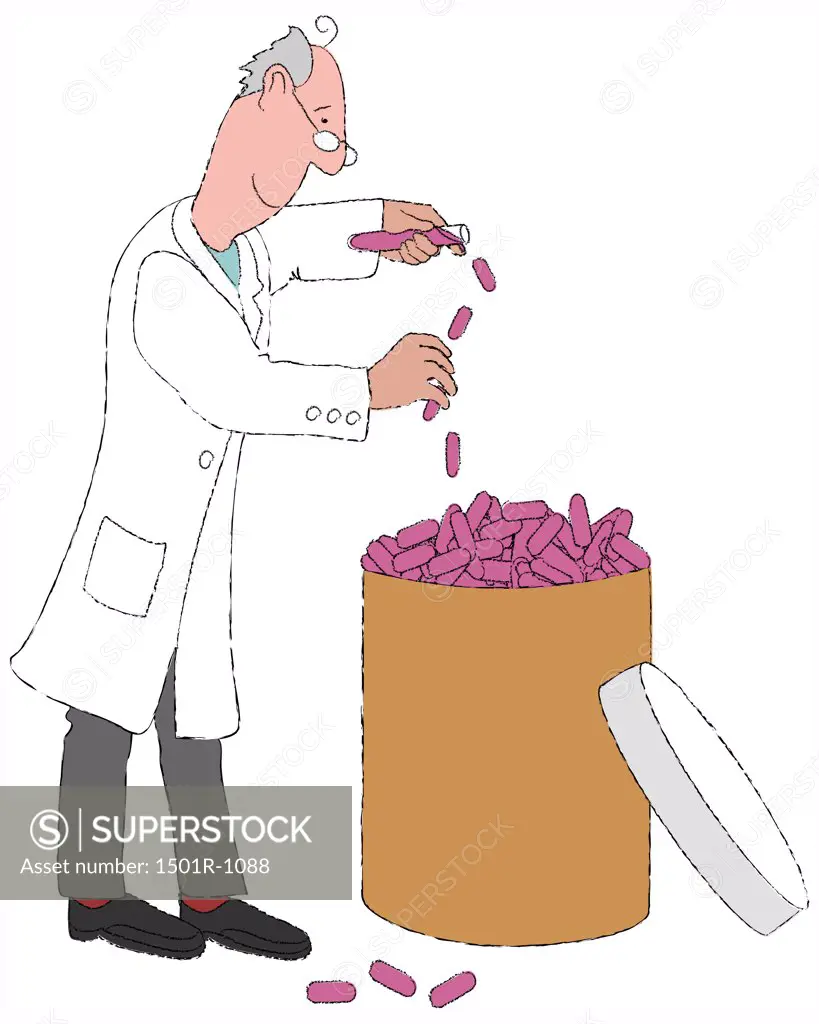 Pharmacy Man, illustration