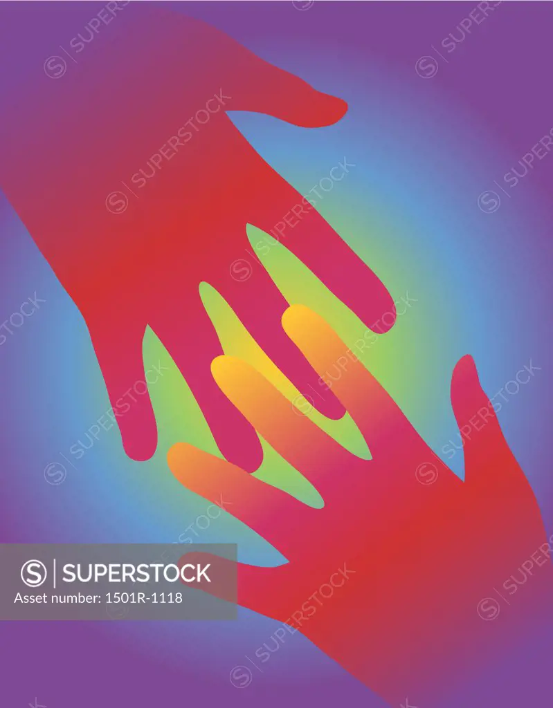 Two hands, illustration