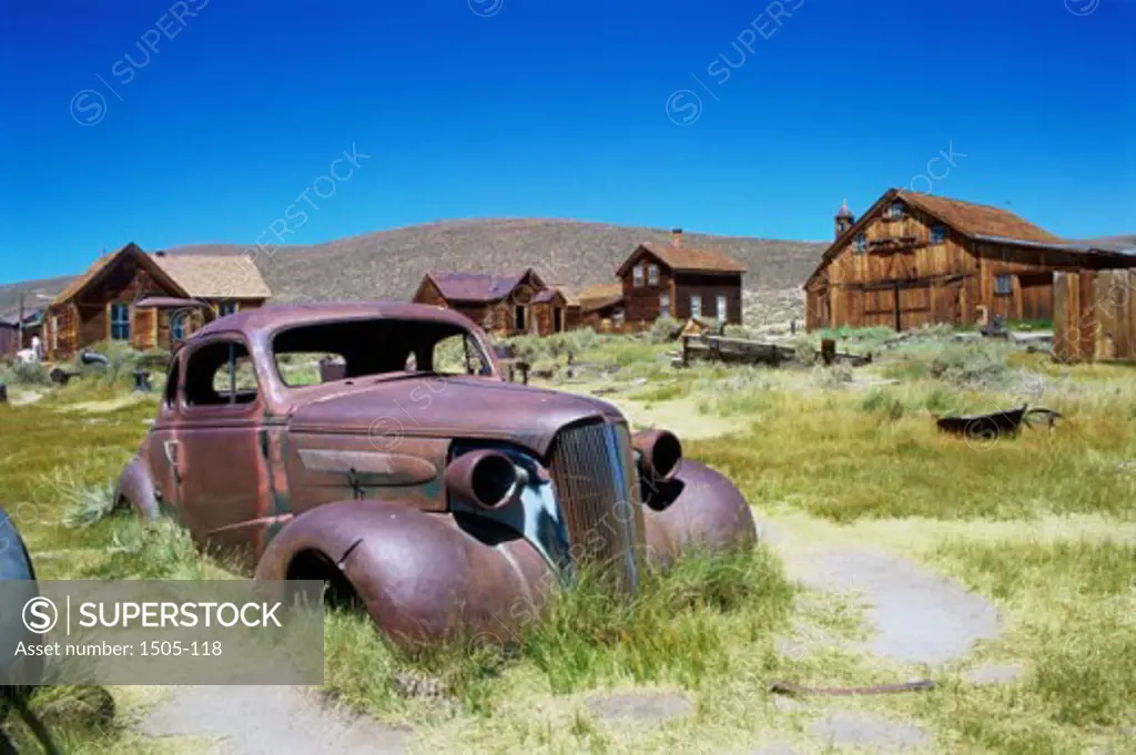 Abandoned vehicle at Bodie State Historic Park, California, USA
