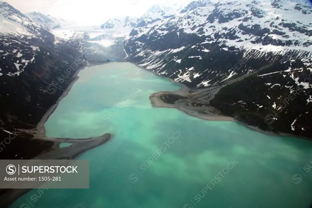 Aerial view of a lake, Glacier Bay National Park, Alaska, USA