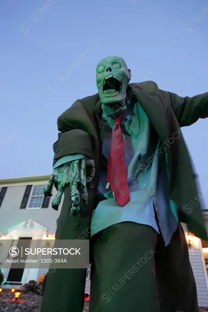Low angle view of a Zombie