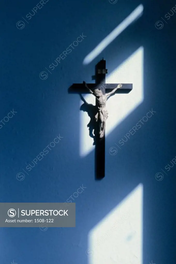 Crucifix on the wall of a church