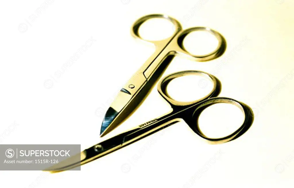 Close-up of two pairs of scissors