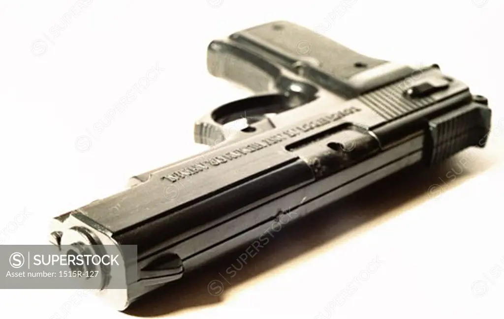 Close-up of a handgun